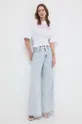 Pamučna majica Versace Jeans Couture bijela