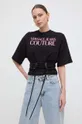 чорний Бавовняна футболка Versace Jeans Couture
