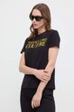 Versace Jeans Couture t-shirt bawełniany czarny 76HAHG03.CJ00G