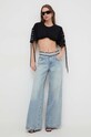 Pinko t-shirt bawełniany 103755.A1UA czarny SS24