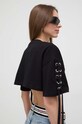 Odzież Pinko t-shirt bawełniany 103755.A1UA czarny
