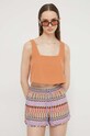 Billabong top din bumbac portocaliu ABJWT00467