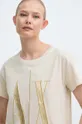 бежевий Бавовняна футболка Armani Exchange Жіночий