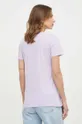 Bombažna kratka majica Armani Exchange vijolična