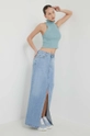 Bavlnený sveter Moschino Jeans modrá