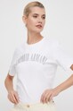 Emporio Armani tricou din bumbac print alb 3D2T7S.2JIDZ