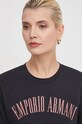 Emporio Armani tricou din bumbac print negru 3D2T7S.2JIDZ