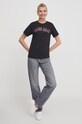Emporio Armani tricou din bumbac 3D2T7S.2JIDZ negru SS24