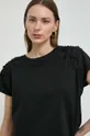Βαμβακερό μπλουζάκι Twinset Κύριο υλικό: 100% Βαμβάκι Εφαρμογή: 100% Πολυεστέρας Πλέξη Λαστιχο: 95% Βαμβάκι, 5% Σπαντέξ