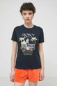 czarny Roxy t-shirt bawełniany Damski