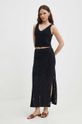 United Colors of Benetton top bawełniany 10985H004 czarny SS24
