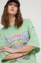 Хлопковая футболка Roxy зелёный ERJZT05662