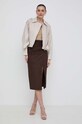 Weekend Max Mara top bawełniany 2415941082600 beżowy SS24