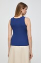 Odzież Weekend Max Mara top bawełniany 2415941082600 granatowy