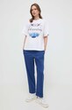 Weekend Max Mara t-shirt bawełniany 2415971032600 biały SS24
