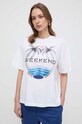 Weekend Max Mara t-shirt bawełniany biały 2415971032600