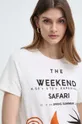 бежевий Бавовняна футболка Weekend Max Mara