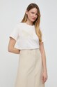 Weekend Max Mara t-shirt bawełniany beżowy 2415971062600