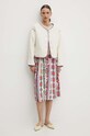 Одежда Хлопковая футболка United Colors of Benetton 34G7D107B бежевый