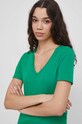 United Colors of Benetton t-shirt bawełniany zielony 3GA2E4230