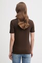 Ρούχα Βαμβακερό μπλουζάκι United Colors of Benetton 3GA2E4230 καφέ