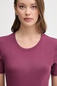 Βαμβακερό μπλουζάκι United Colors of Benetton μωβ 3GA2E16A0