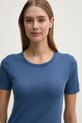 Бавовняна футболка United Colors of Benetton темно-синій 3GA2E16A0