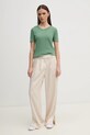 Хлопковая футболка United Colors of Benetton 3GA2E16A0 зелёный AA00
