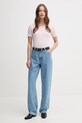 Βαμβακερό μπλουζάκι United Colors of Benetton 3GA2E16A2 ροζ AW25