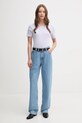 Βαμβακερό μπλουζάκι United Colors of Benetton 3GA2E16A2 μωβ AW25