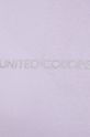 Хлопковая футболка United Colors of Benetton 3GA2E16A2 фиолетовой