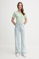 Βαμβακερό μπλουζάκι United Colors of Benetton 3GA2E16A2 πράσινο AW25