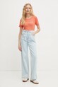 Хлопковая футболка United Colors of Benetton 3GA2E16A2 оранжевый SS25