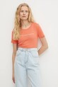 Хлопковая футболка United Colors of Benetton оранжевый 3GA2E16A2