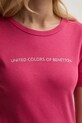 Хлопковая футболка United Colors of Benetton 3GA2E16A2 розовый