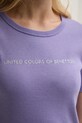 Бавовняна футболка United Colors of Benetton 3GA2E16A2 фіолетовий