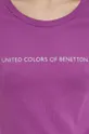 μωβ Βαμβακερό μπλουζάκι United Colors of Benetton