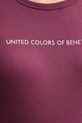 United Colors of Benetton t-shirt bawełniany 3GA2E16A2 fioletowy