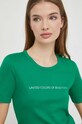Odzież United Colors of Benetton t-shirt bawełniany 3GA2E16A2 zielony