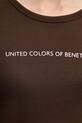 Памучна тениска United Colors of Benetton 3GA2E16A2 кафяв