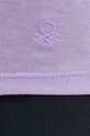 United Colors of Benetton top bawełniany 3GA2E8397 fioletowy