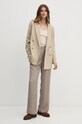 United Colors of Benetton top bawełniany 3GA2E8397 beżowy AW24