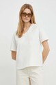 United Colors of Benetton tricou din bumbac imprimeu bej 30I4D4010