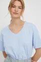 modra Bombažna kratka majica United Colors of Benetton Ženski
