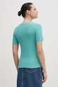 United Colors of Benetton tricou din bumbac 3GA2D1066 turcoaz AW25