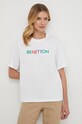 United Colors of Benetton t-shirt in cotone bianco 3BL0D1064