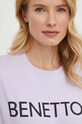 United Colors of Benetton t-shirt bawełniany fioletowy 3BL0D1064