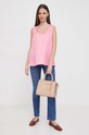 Топ United Colors of Benetton 5XONDQ06Z рожевий SS24