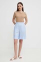 Льняная футболка United Colors of Benetton 3KGQD106U бежевый SS24