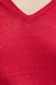 United Colors of Benetton top di lino 3KGQD103M rosa